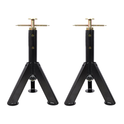 RV Adjustable Telescoping Stabilizer Jack Stand Supports Stabilizer Jacks Black Steel 16 to 30 Inches 6,000 Pound Capacity 2PACK SolidRoot Buy Furniture USA
